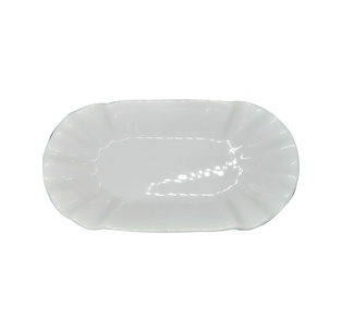 plato, cerámica, blanco, 8 pulgadas, forma de concha