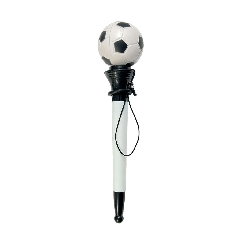 [P280337] lapiceros, plástico, , 17 cm blanco con , negro, con pelota saltarina