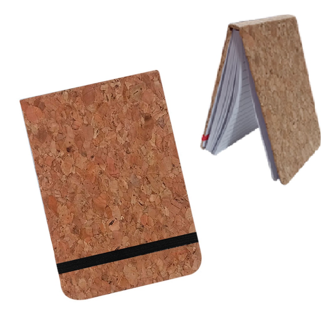 [P285942] talonario con caratula, corcho, negro, a6 , ,