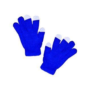 guantes, tela, azul, 19.5*12.5 centimetros, con touch