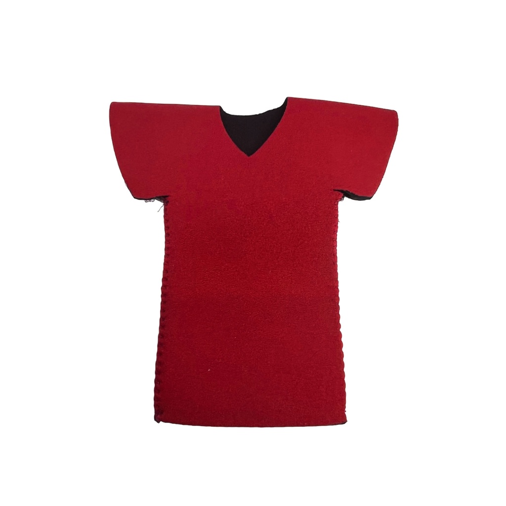 [P250365] enfriador, neopreno, rojo,  centimetros, en forma de camisa