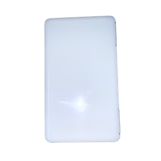 estuche, plástico, blanco, 19*11*1.2 centimetros, para mascarilla quirurgica