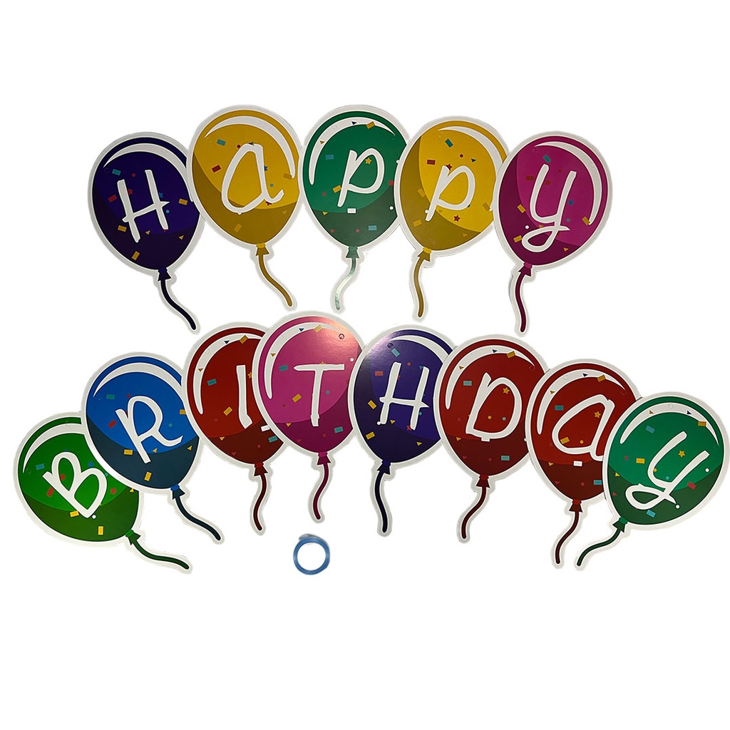 [F420723] banner, papel, , 22*12.5 centimetros, 3 metros feliz cumpleaños