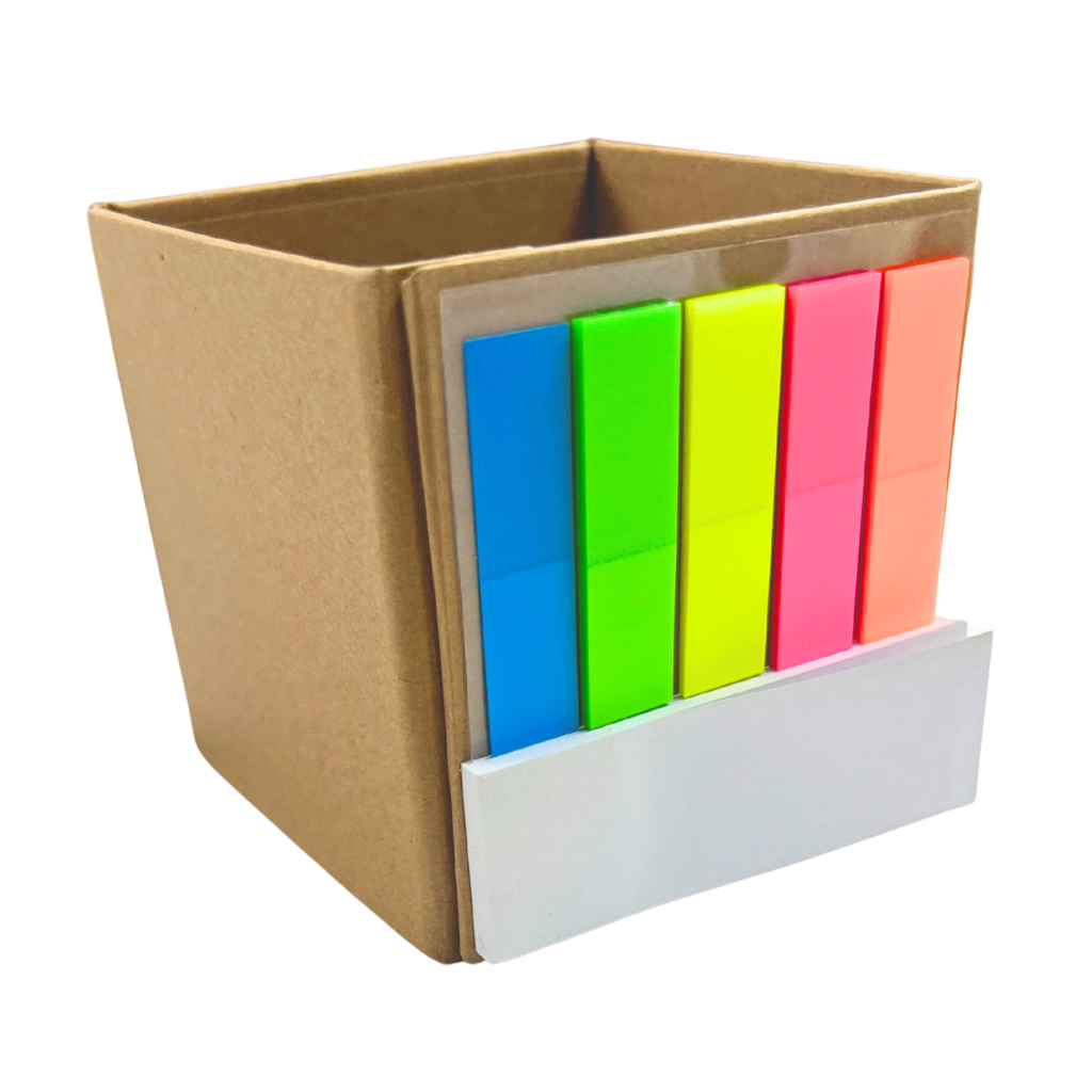 [P260484] cubo, cartón, color natural, 8*8 centimetros, ecologico con notas adhesivas