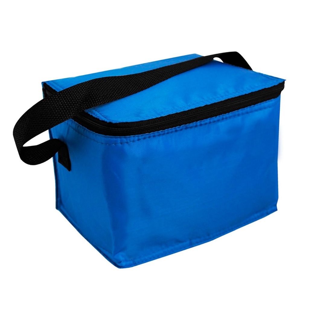 [P251104] lonchera, oxford, azul, 20*15*15 centimetros, con interior aluminizado