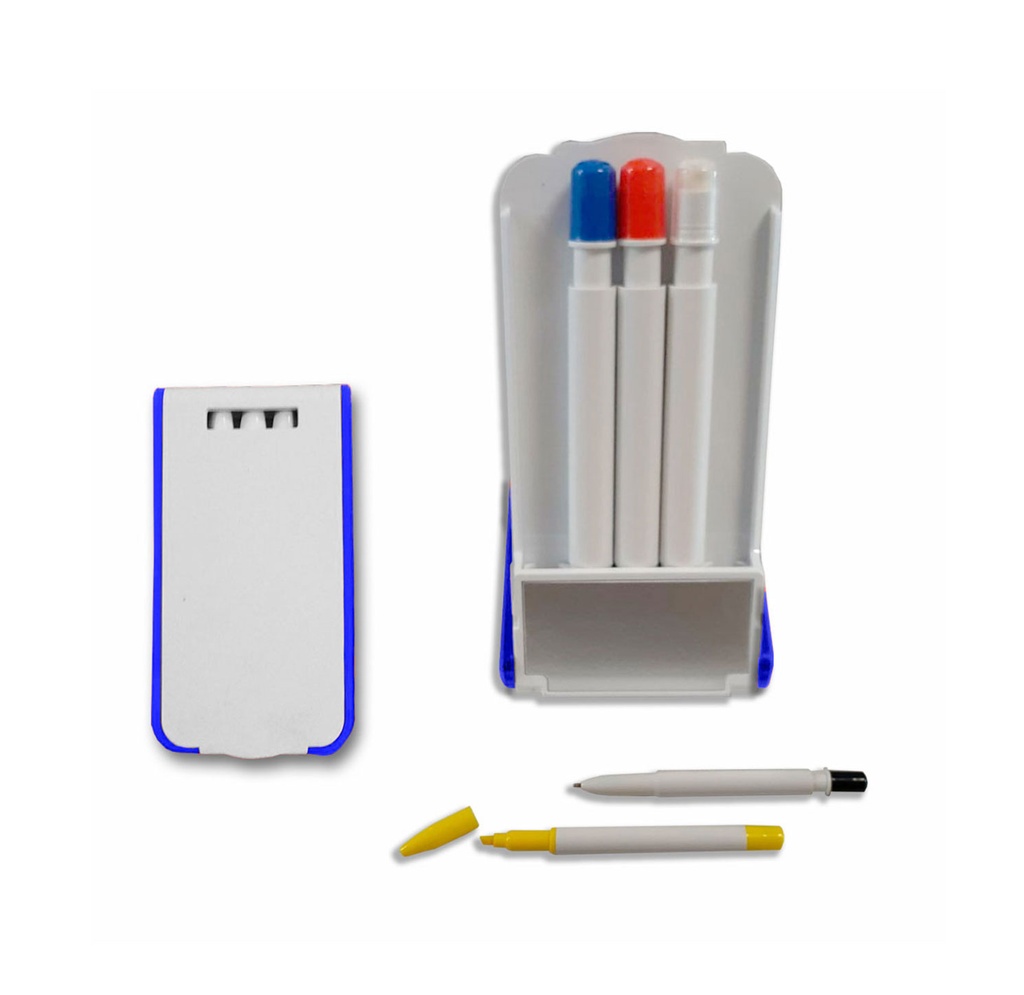 [P285255] posa celular, plástico, azul, 6.2*11.8*1.4 centimetros, con marcadores