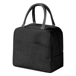 lonchera, oxford, negro, 23*14*20 centimetros, ice de mano interior aluminizado