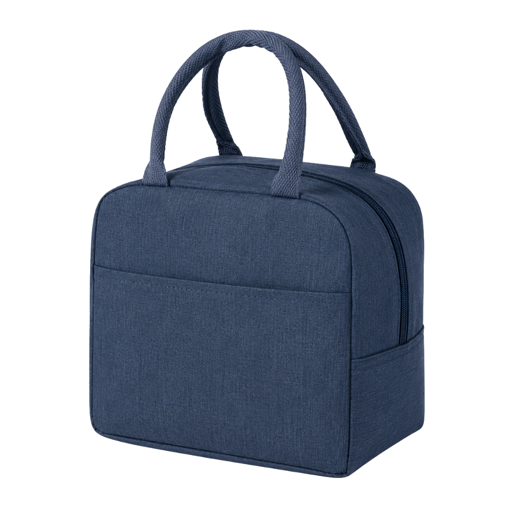 [P251153] lonchera, oxford, azul, 23*14*20 centimetros, ice de mano interior aluminizado