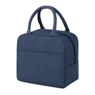 lonchera, oxford, azul, 23*14*20 centimetros, ice de mano interior aluminizado