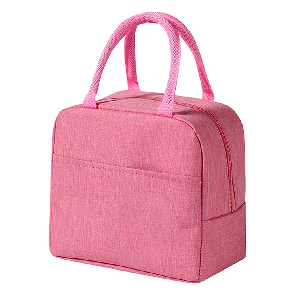 [P251223] lonchera, oxford, rosado, 23*14*20 cm ice de , mano interior aluminizado