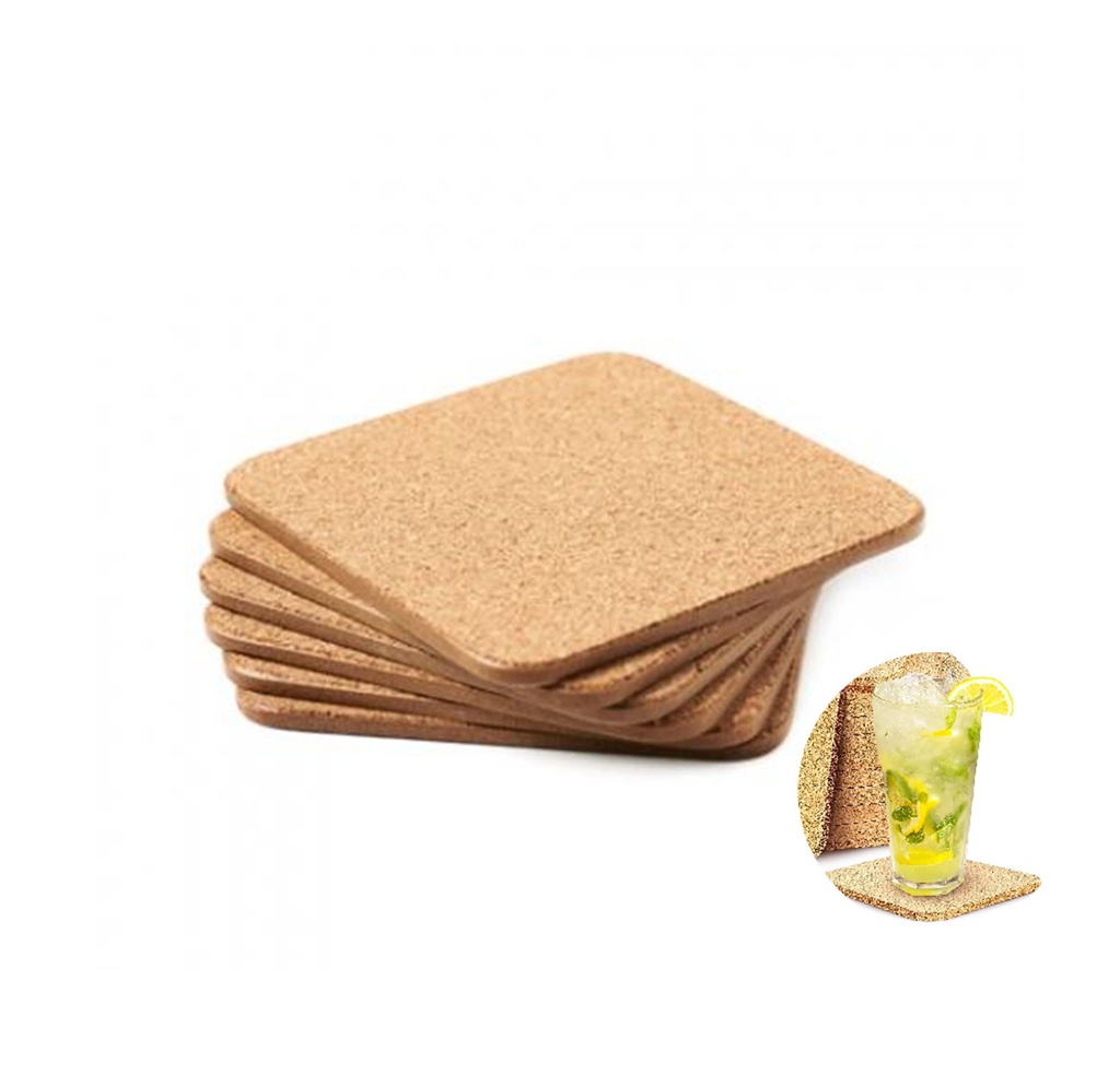 [P285921] set, corcho, color natural, de 6 posavasos , 10*0.3