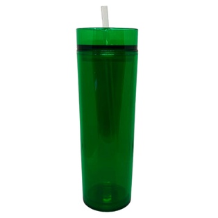 pachon, acrilico, verde, 16 oz doble pared , con pajilla