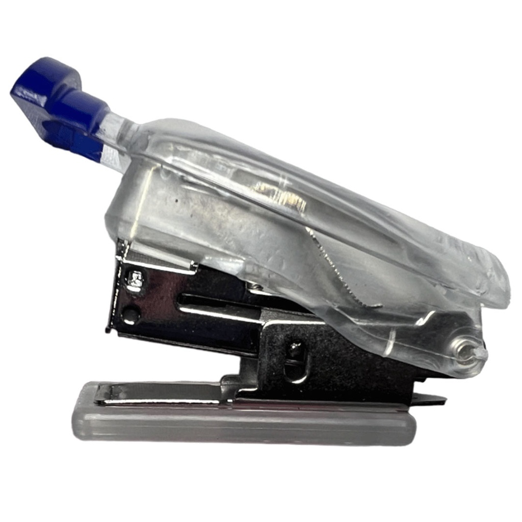 [E389208] engrapadora, plástico, azul reflex, 7*4*5 centimetros, diseño vial