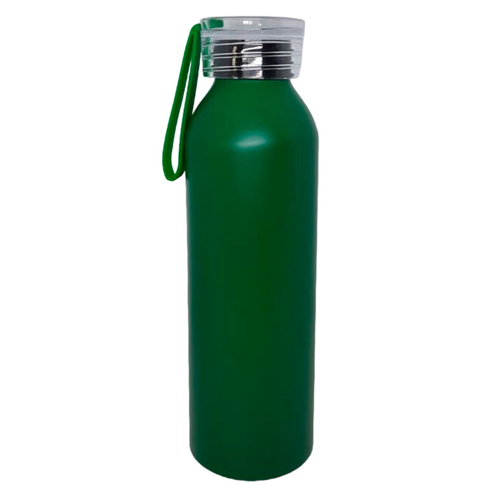[P251231] pachon, aluminio, verde mate, 500 ml con , tapa transparente