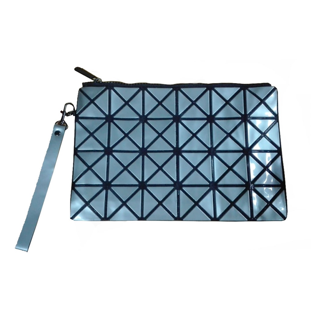 [B665661] bolsa cuadriculada color plateado 24*16cm