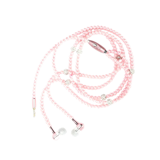 audifono, plástico, surtido,  nd, de perlas rosado y blanco