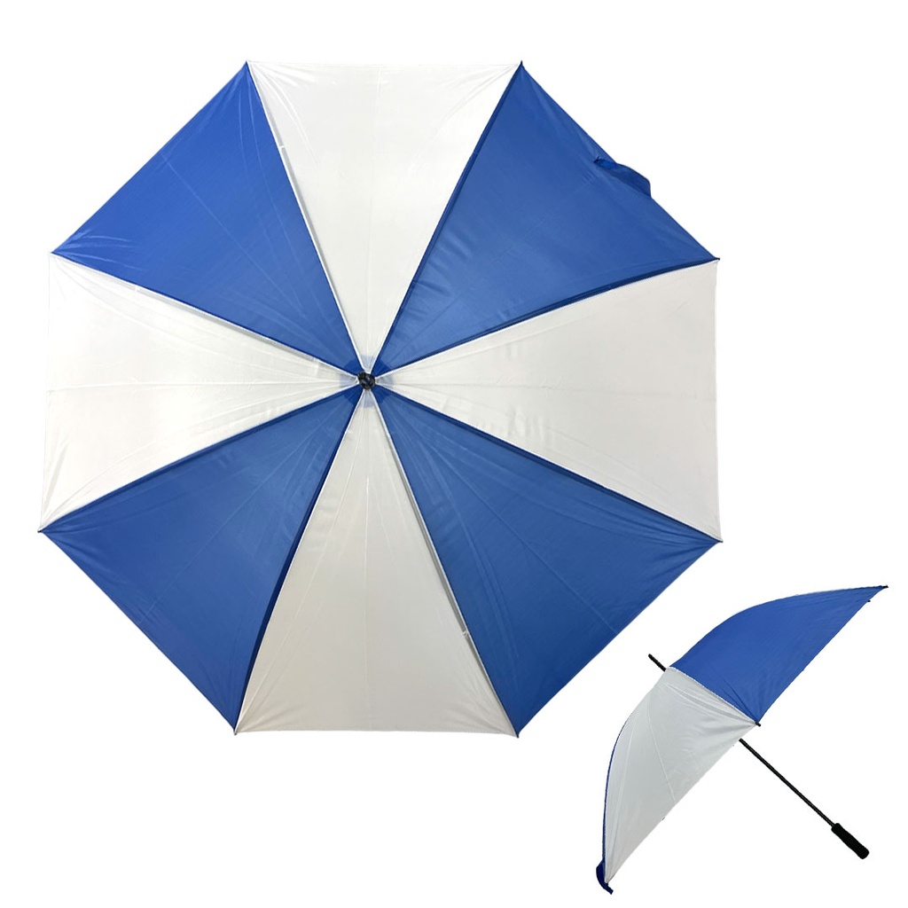 [P250708] sombrillas, poliester, azul reflex, 122*140 centimetros, combinada con blanco, small