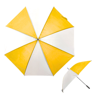 sombrillas, poliester, amarillo, 129*152 centimetros, combinada con blanco