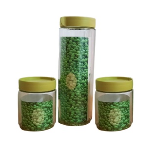 set de frascos, vidrio, transparente,  nd, 2 unidades