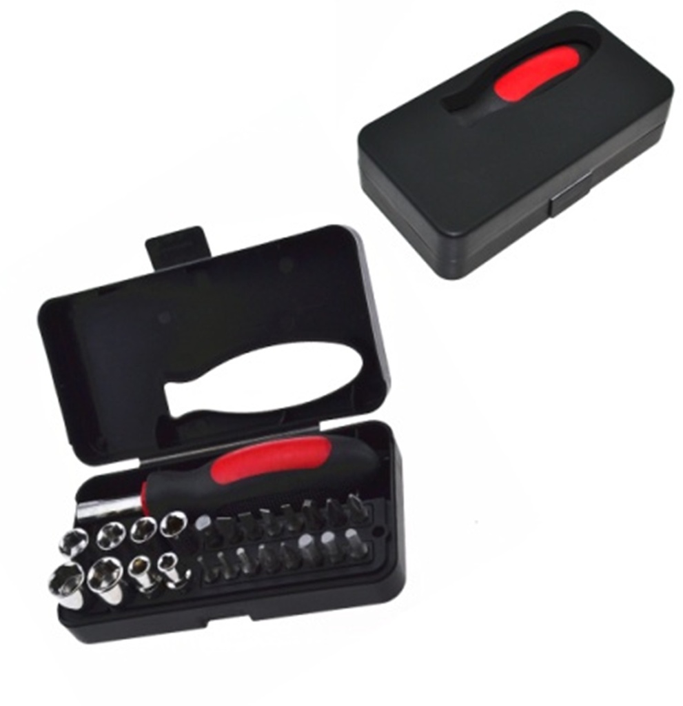 [H950367] caja con set Negro  14*7*3.2 cm de desarmadores