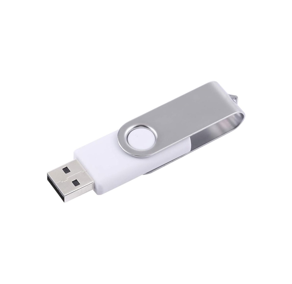 [TG104090] usb, plástico, blanco, 16 gb , con protector giratorio