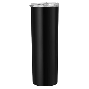 vasos, acero inoxidable, negro mate, 20 onzas, doble pared con pajilla
