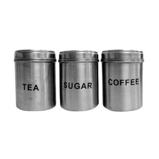 set de 3 frascos (te, café, azucar) 9 cm