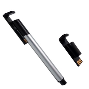 usb, , plateado, 16 gb con lapicero , clip para sostener celular,
