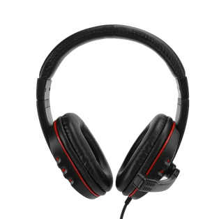 audifono, plástico, negro, 7.5*20*16 centimetros, rojo   luz led microfono jugadores