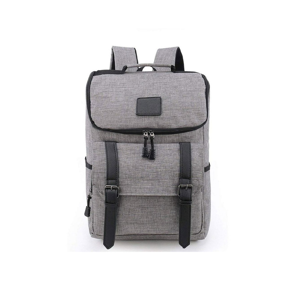 [E389204] mochila strong, oxford, gris, 13*43*30 centimetros,