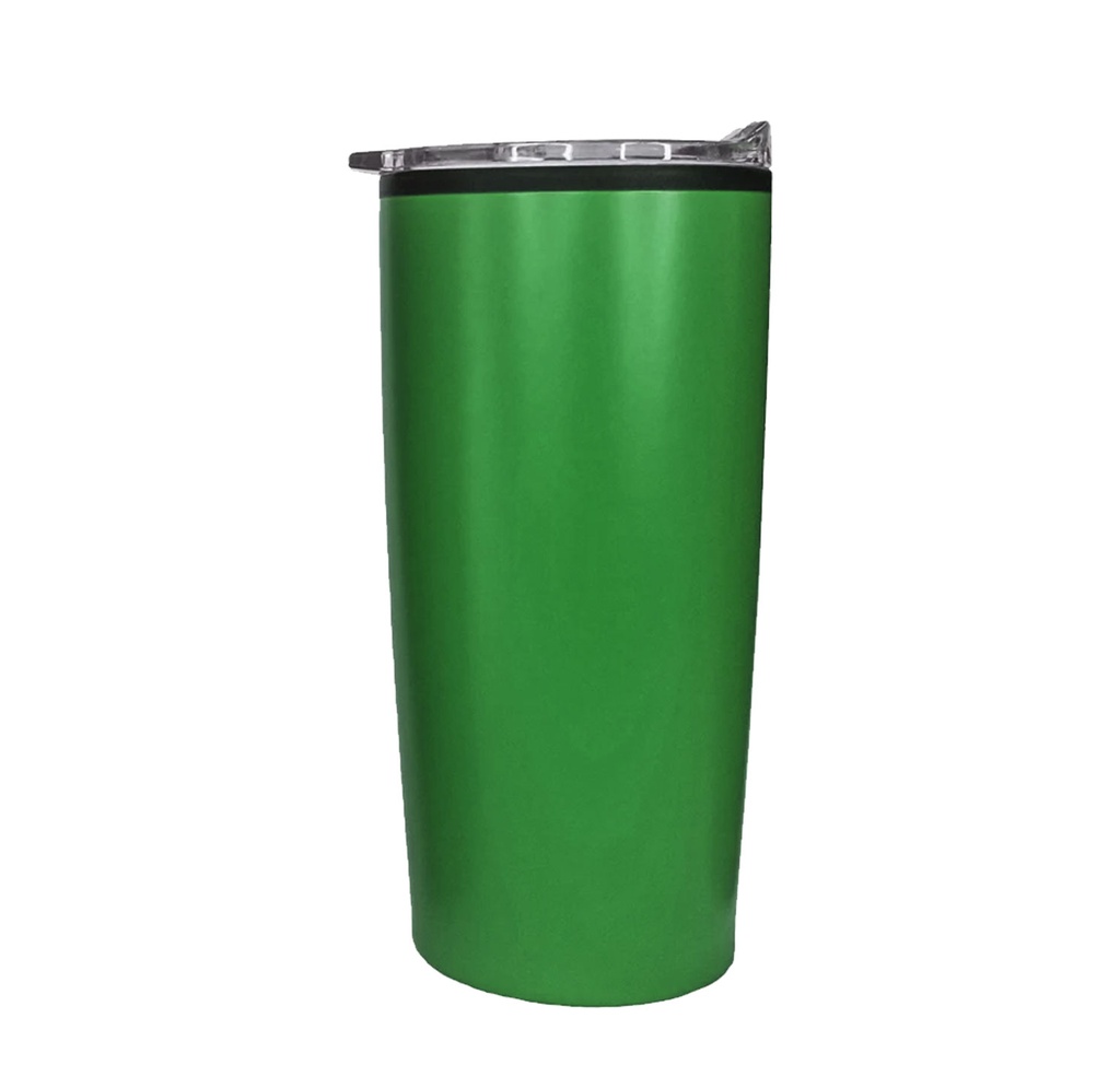 [P251267] Vaso, Acero Inoxidable, Verde Mate, 550 Ml Joy Con , Interior Plastico        