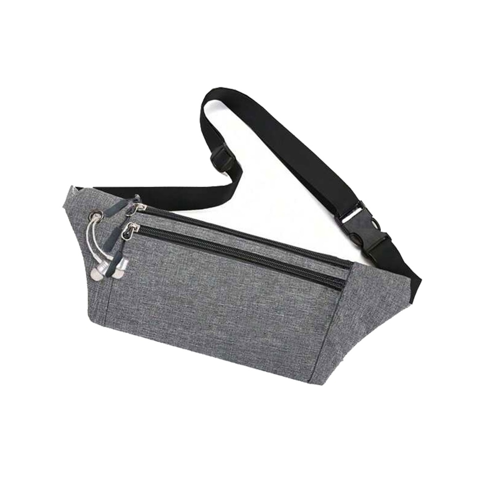 [P266038] Cangurera, Oxford, Gris, 33*12 Centimetros, Ultra Slim 