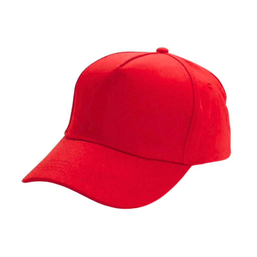 [P266048] Gorra, Gabardina, Rojo, 21*29 Centimetros, Frente Plano