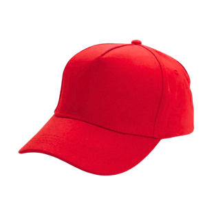 Gorra, Gabardina, Rojo, 21*29 Centimetros, Frente Plano