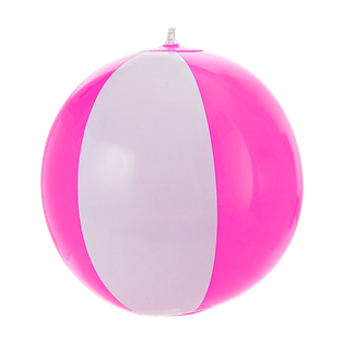 Pelotas, Pvc, Rosado, 18 Pulgadas, Inflable Con Gajos Blancos,