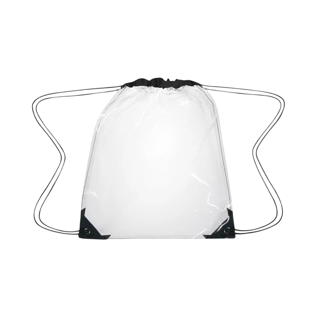 [P298018] Mochila Pvc Negro 35.5*43 Cm L Cuerpo Trnasparente