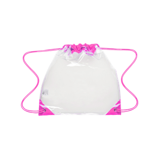Mochila Pvc Rosado 30.5*30.5 Cm M Cuerpo Transparente