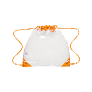 Mochila Pvc Anaranjado 30.5*30.5 Cm M Cuerpo Trnasparente