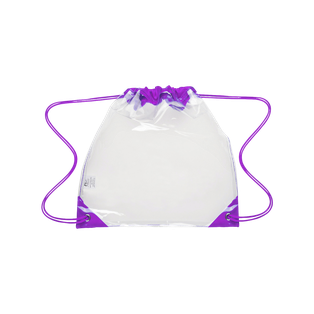 Mochila Pvc Morado 30.5*30.5 Cm M Cuerpo Transparente