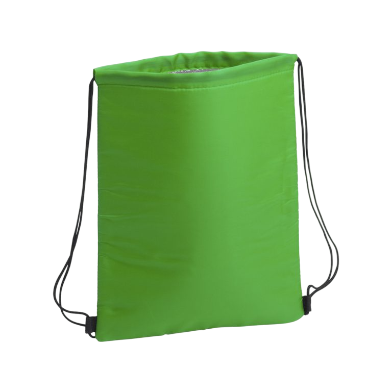 [P298033] Mochila Tafeta Verde 32*42 Cm Cooling Interior Aluminizado
