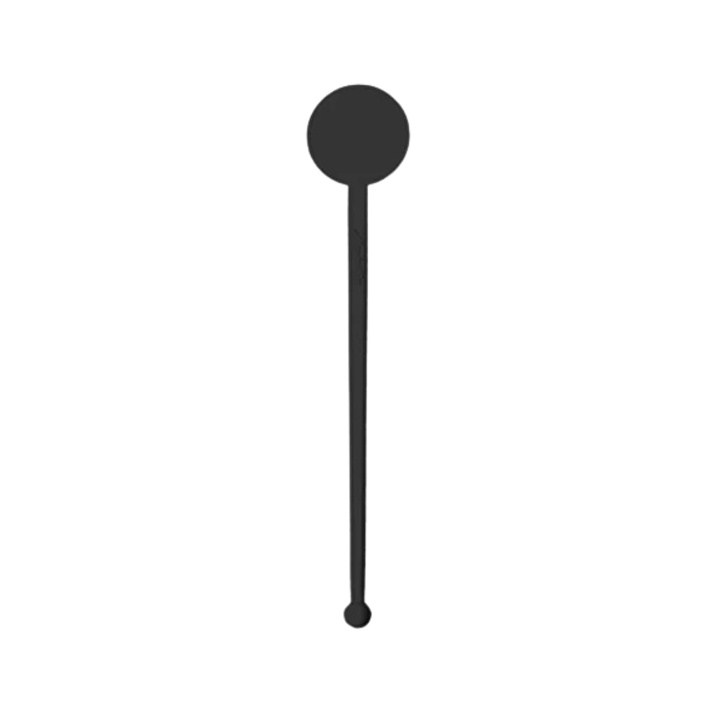 [P251354] Removedor Plástico Negro 18 Cm Top Redondo Para Bebidas