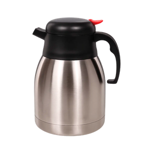 Tetera Acero Inoxidable Plateado 1.2 L con Tapa Plastica Negra