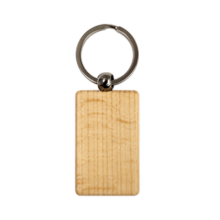 Llavero Bambú Natural 5.1*3.2*0.7 Cm Rectangular