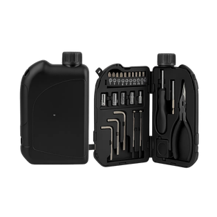 Herramienta Acero Inoxidable Negro 10.5*19*4.2 Cm 24 Pcs Caja Forma De Bote De Aceite