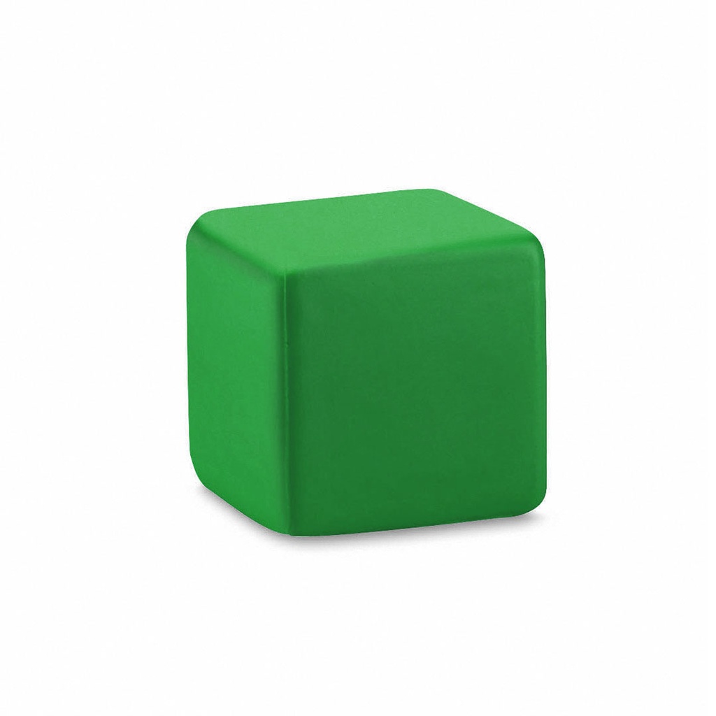 [P286101] Antiestres Pu Verde 5 cm cubo orillas redondas