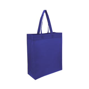 Bolsa Ecologica azul oscuro 40*35*12 cm con fuelle sellada 80g