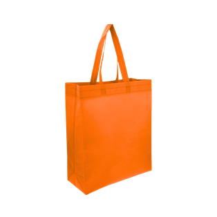 Bolsa Ecologica anaranjado 40*35*12 cm con fuelle sellada 80g