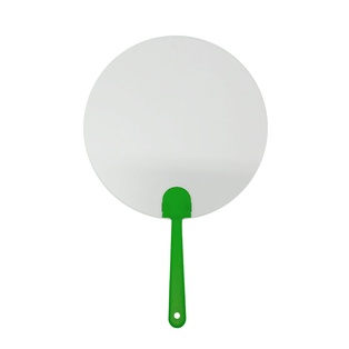 Abanico plástico verde redondo