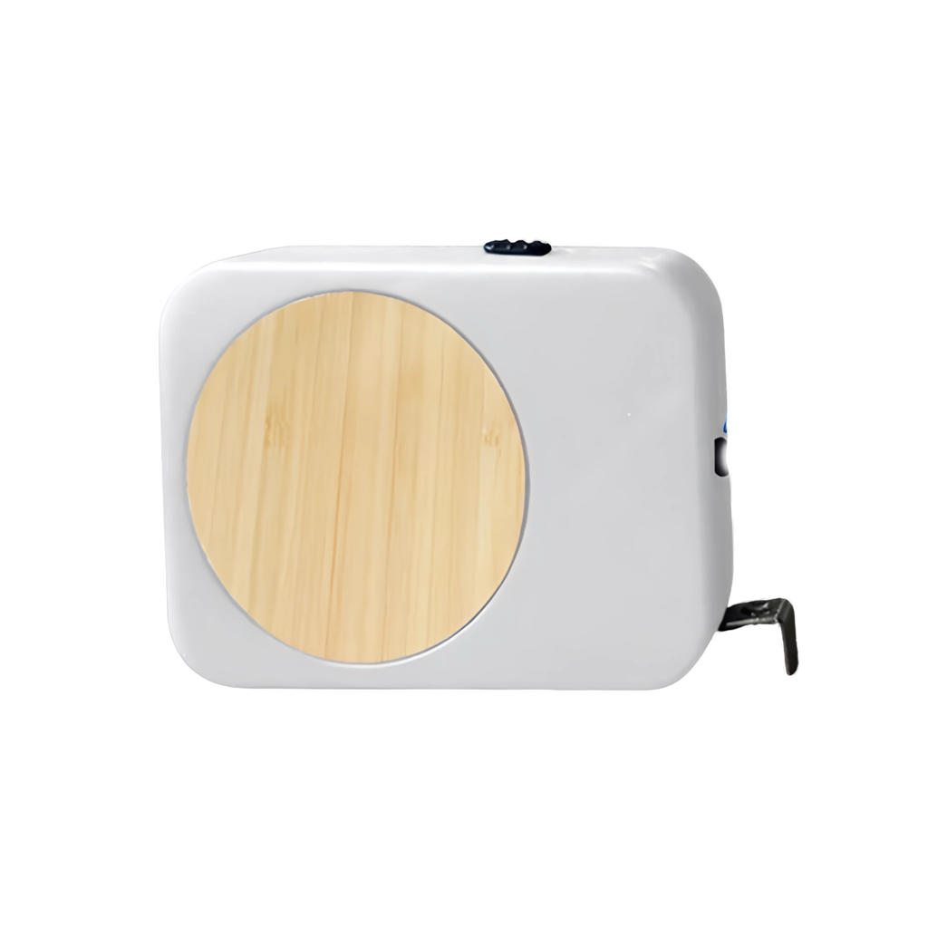 [P266116] Llavero Fibra de trigo blanco metro con bambu