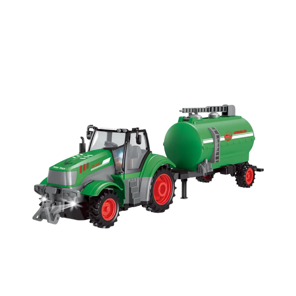 [J129296] Camion Plástico verde 47.5*11.5*15.5 cm camion para granjero con luces